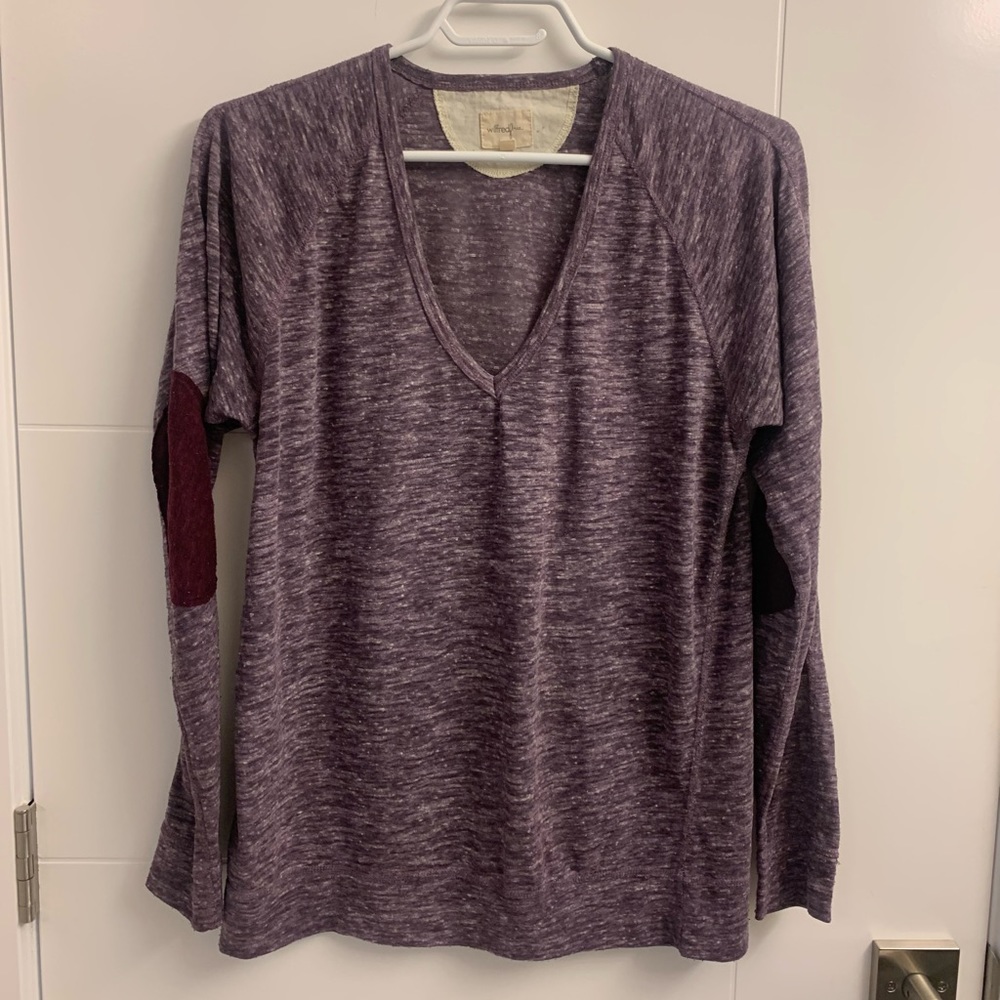 Wilfred Free elbow patch v-neck sweatshirt